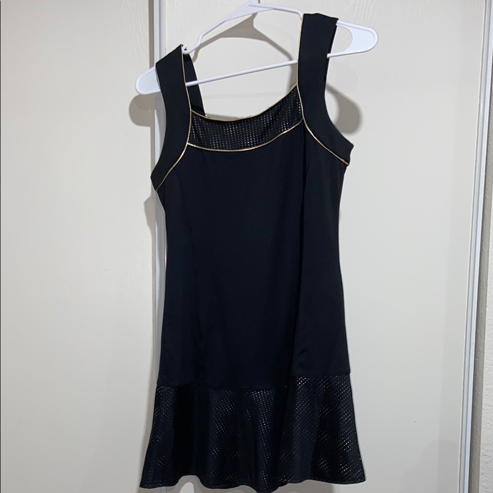 Tail Black and Gold Athletic Dress